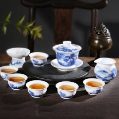 景德镇青花瓷茶具套装 陶瓷茶具定制价格
